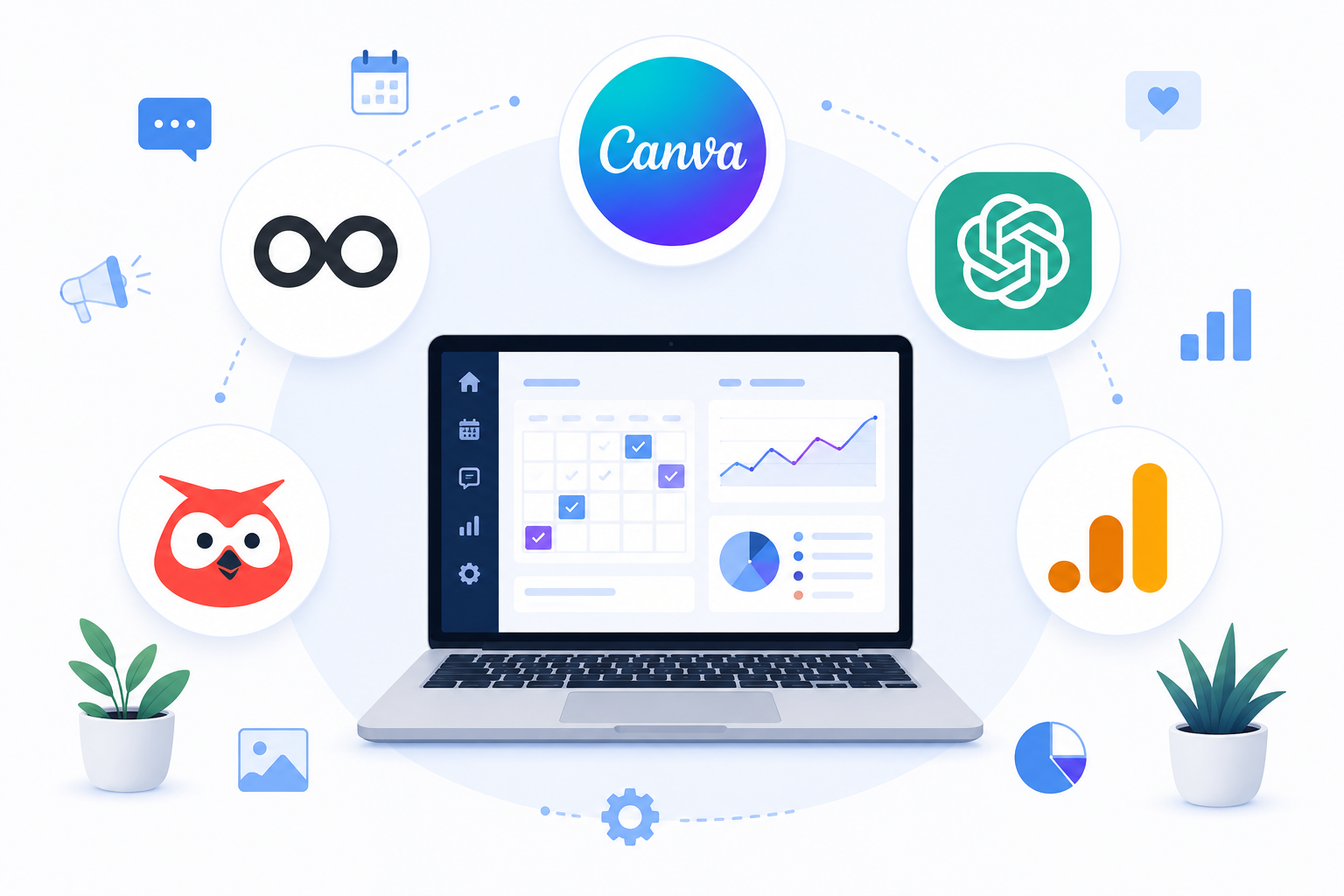 Herramientas digitales que usa un Community Manager: Canva, Metricool, ChatGPT y analíticas