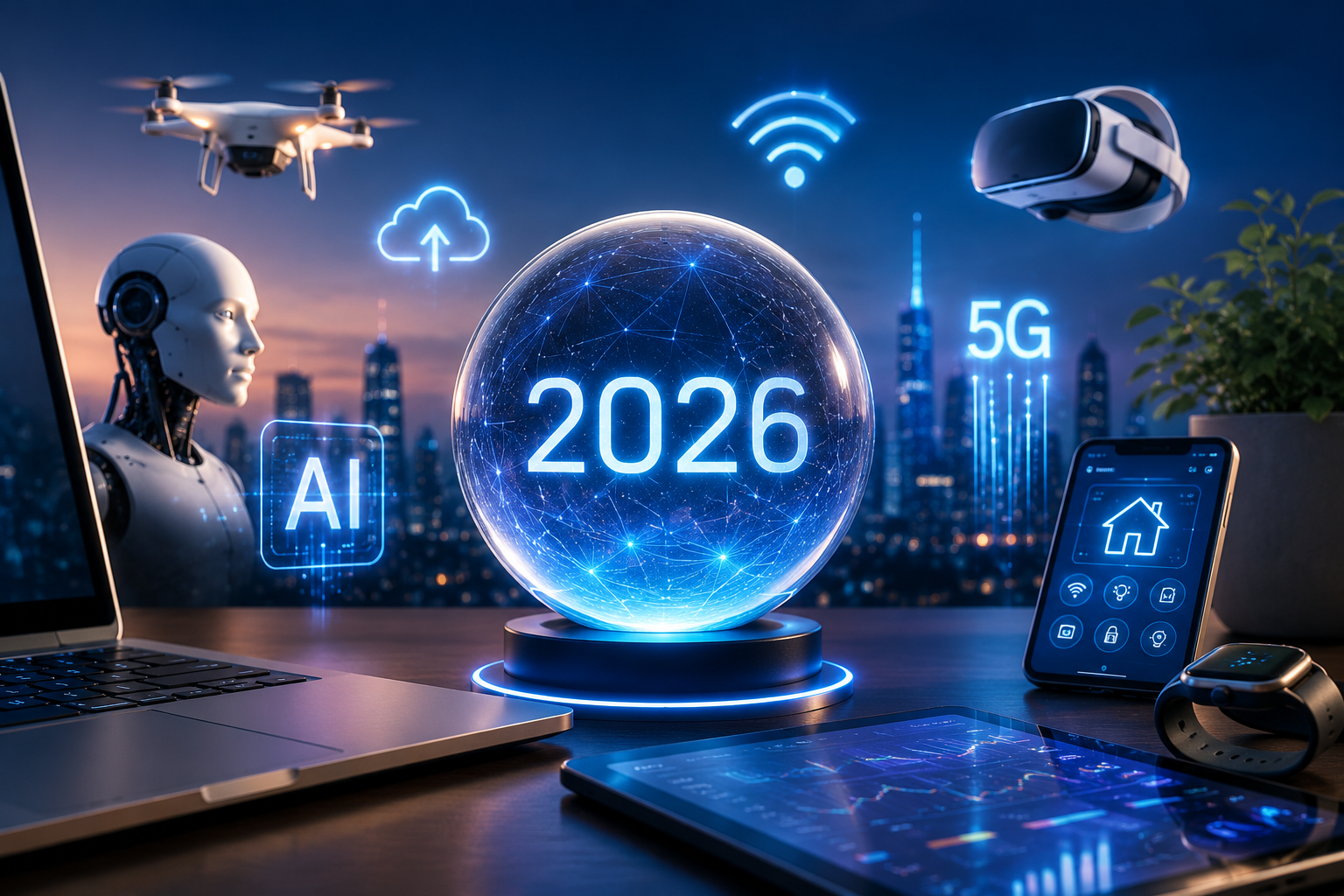 Tecnologías emergentes como inteligencia artificial, realidad virtual y dispositivos conectados que marcarán el futuro digital.